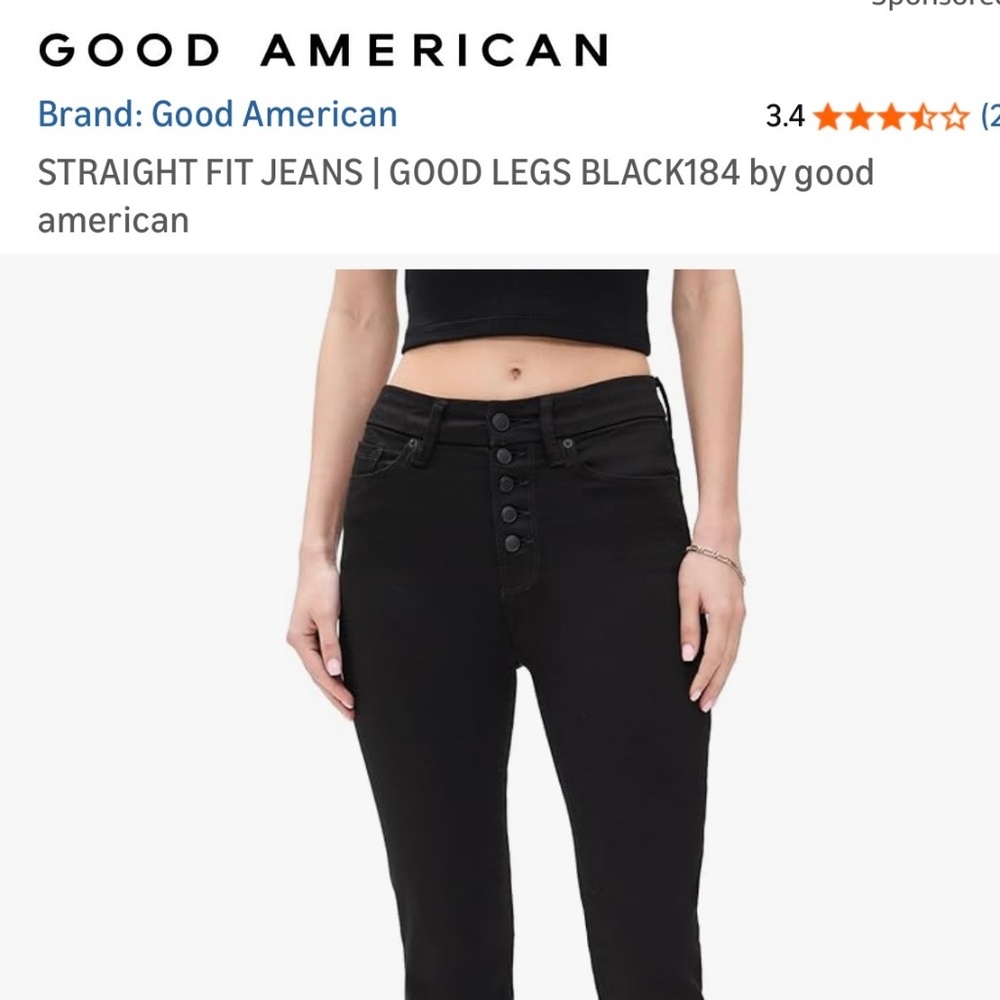 Good American black jeans